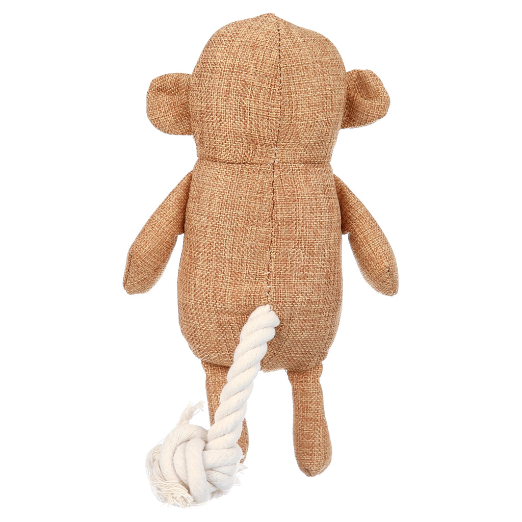 Tan Monkey Plush Dog Toy E444591