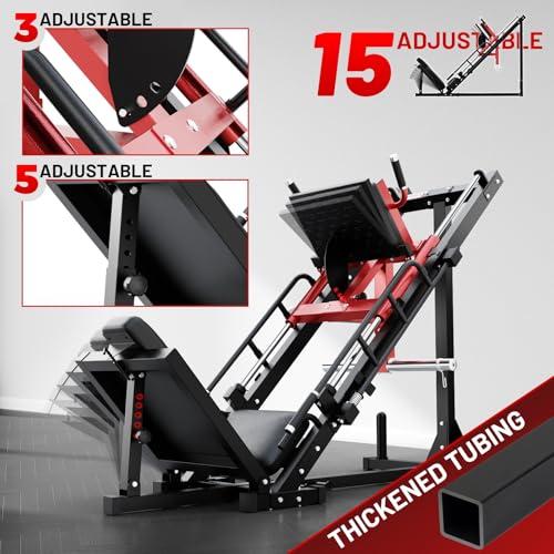 Adjustable Leg Press Hack Squat Machine with Linear Bearing Z2185