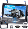 Wireless Backup Camera 7 Inch Monitor Recorder DVR Split Screen Four Channels Waterproof Night Vision Rear View System D936100