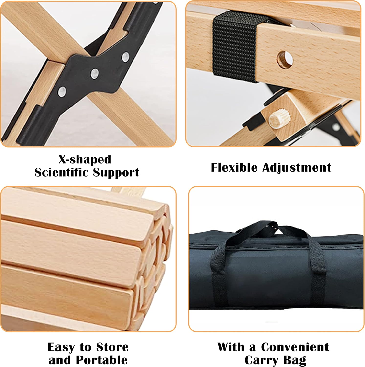 Portable Folding Wooden Picnic Table with Carry Bag I57402