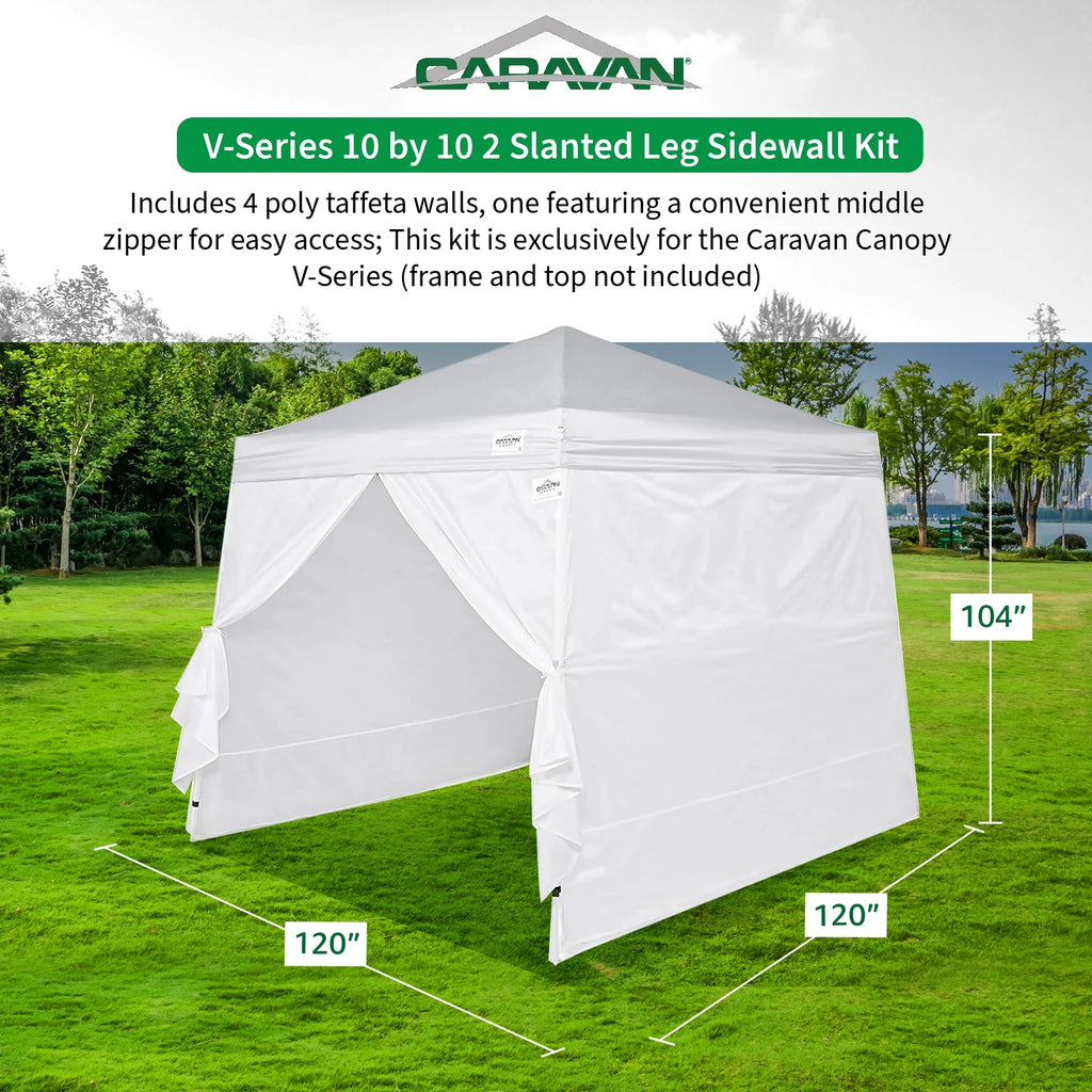 10x10' Instant Canopy Kit with 2 Slant Leg Sidewall C416972