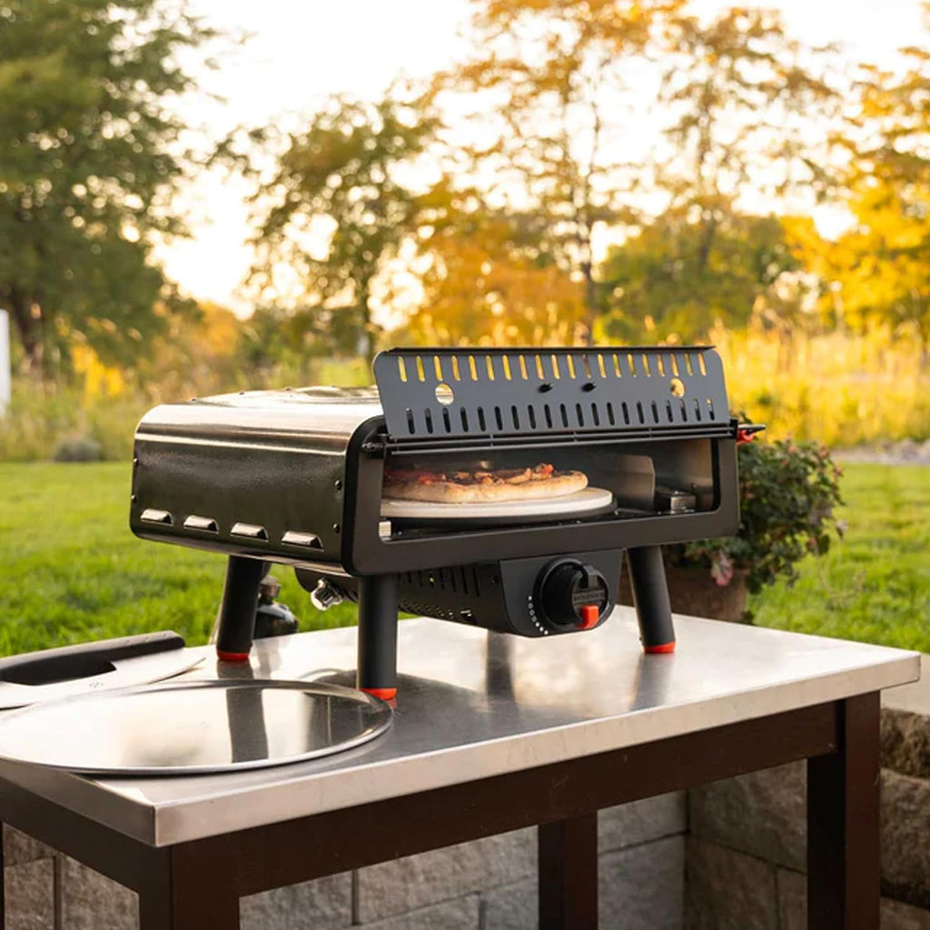 Portable Outdoor Electric Pizza Oven with 13" Rotating Cordierite Stone V12436