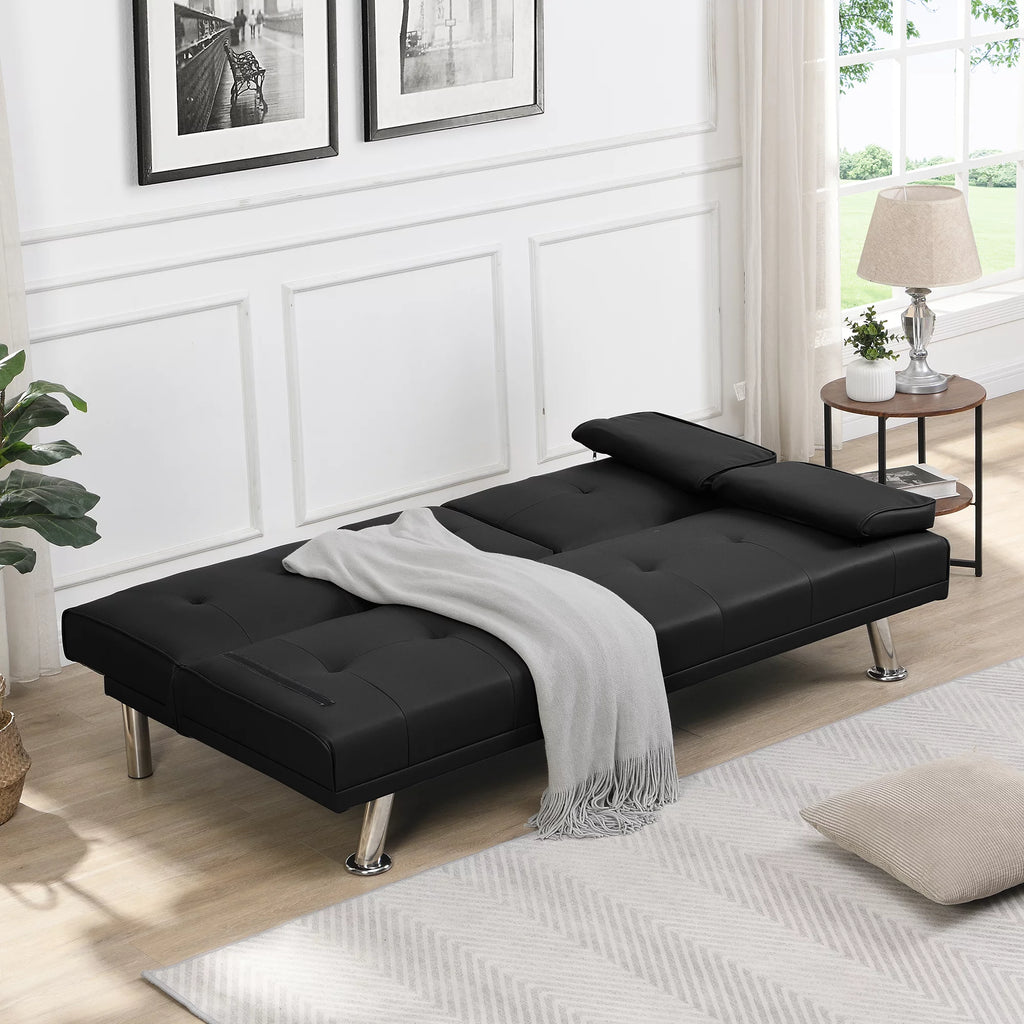 Futon Sofa Bed with Removable Armrests G208693