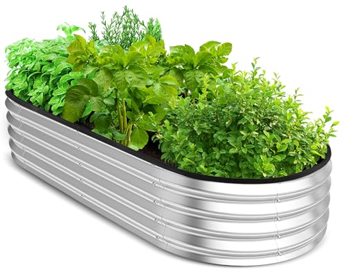 Dark Grey Metal Raised Garden Bed Kit 6x2x1ft K120