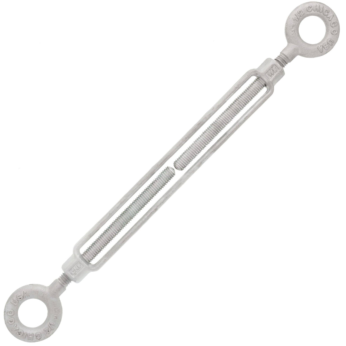 1/2 x 9 Hot Dip Galvanized Eye x Eye Turnbuckle A361
