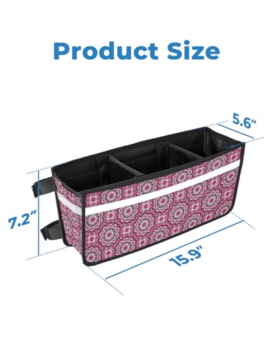 Gray Walker Basket with Strap Mount Cup Holder and Foldable Storage Bag F879569