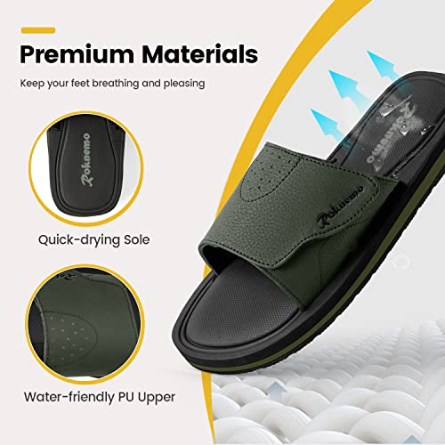 Mens Slide Sandals with Memory Foam B2246