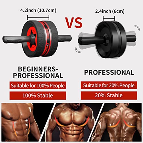 Ab Rollers Wheel Kit with Push Up Bars, Resistance Bands, Knee Mat I697