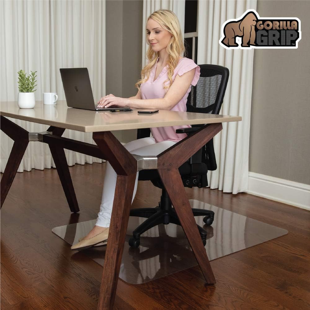 Transparent Polycarbonate Desk Chair Mat, 47x29 D237662