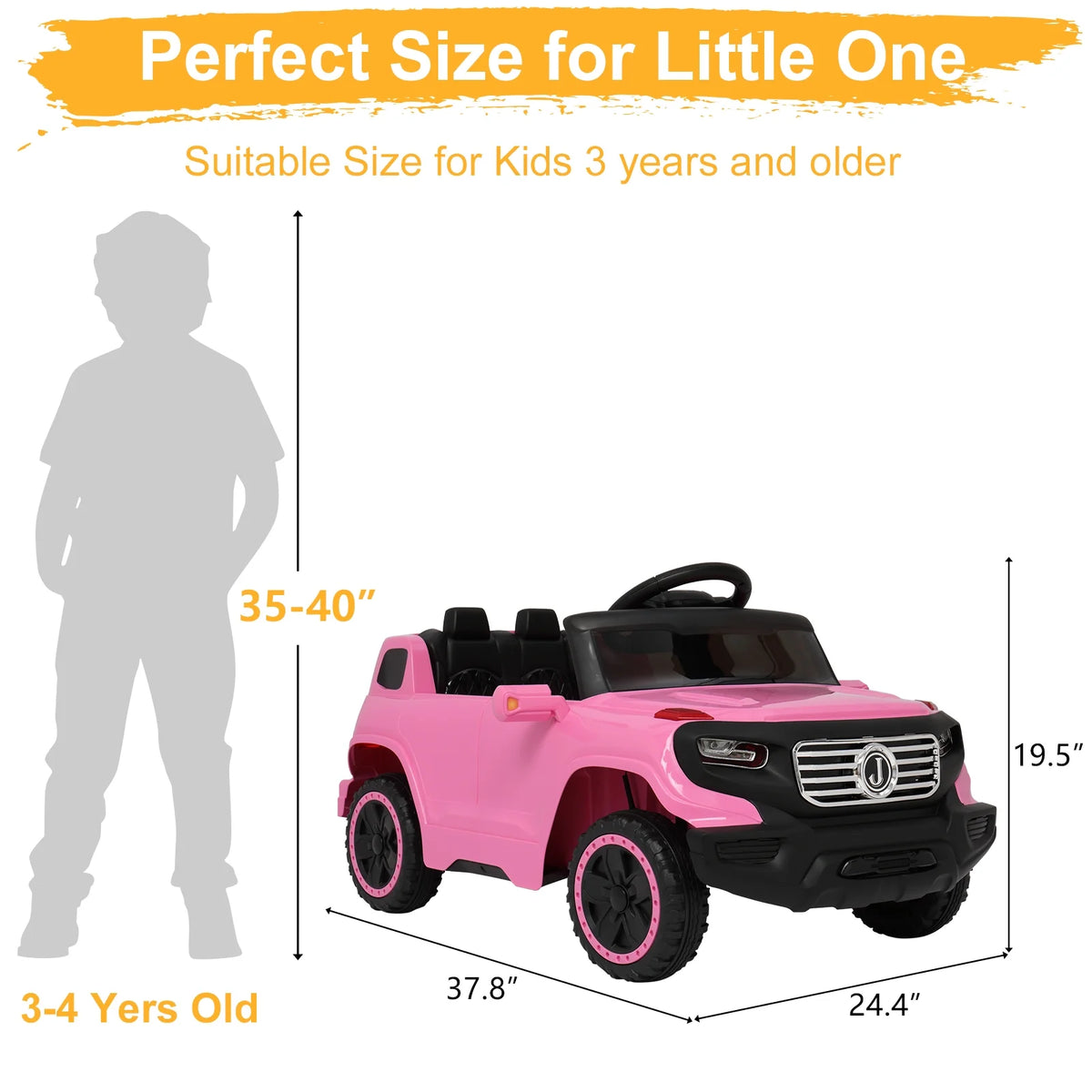 Pink Kids Ride on Car Electric Truck with Remote Control G81107