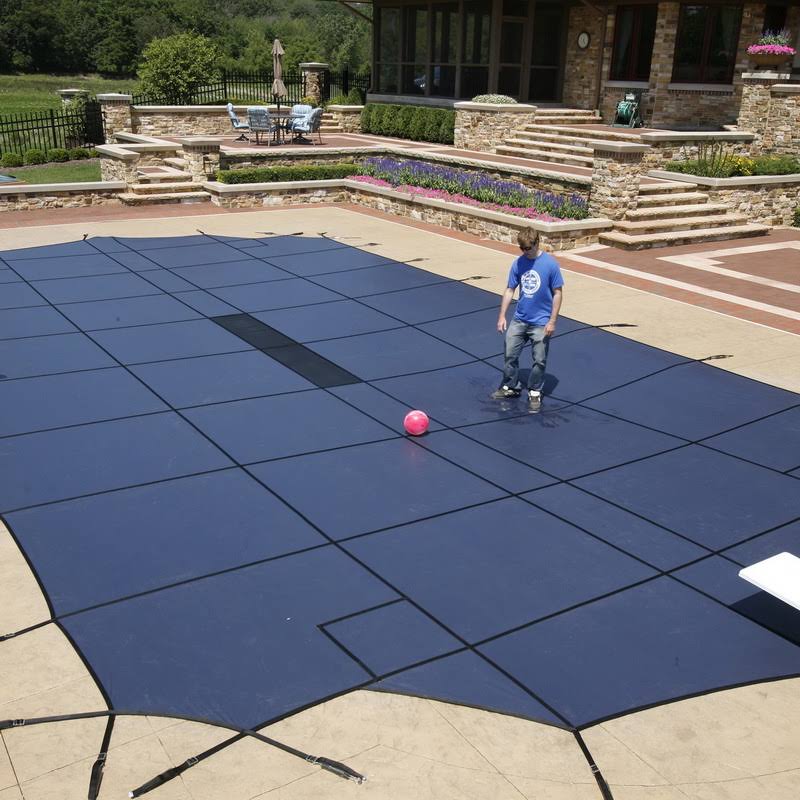 Blue 20-Year Ultra Light Solid Safety Cover for 12-ft x 24-ft Pool W278