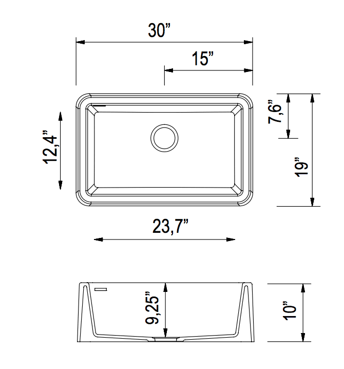 Black Metallic Apron Kitchen Sink A708873