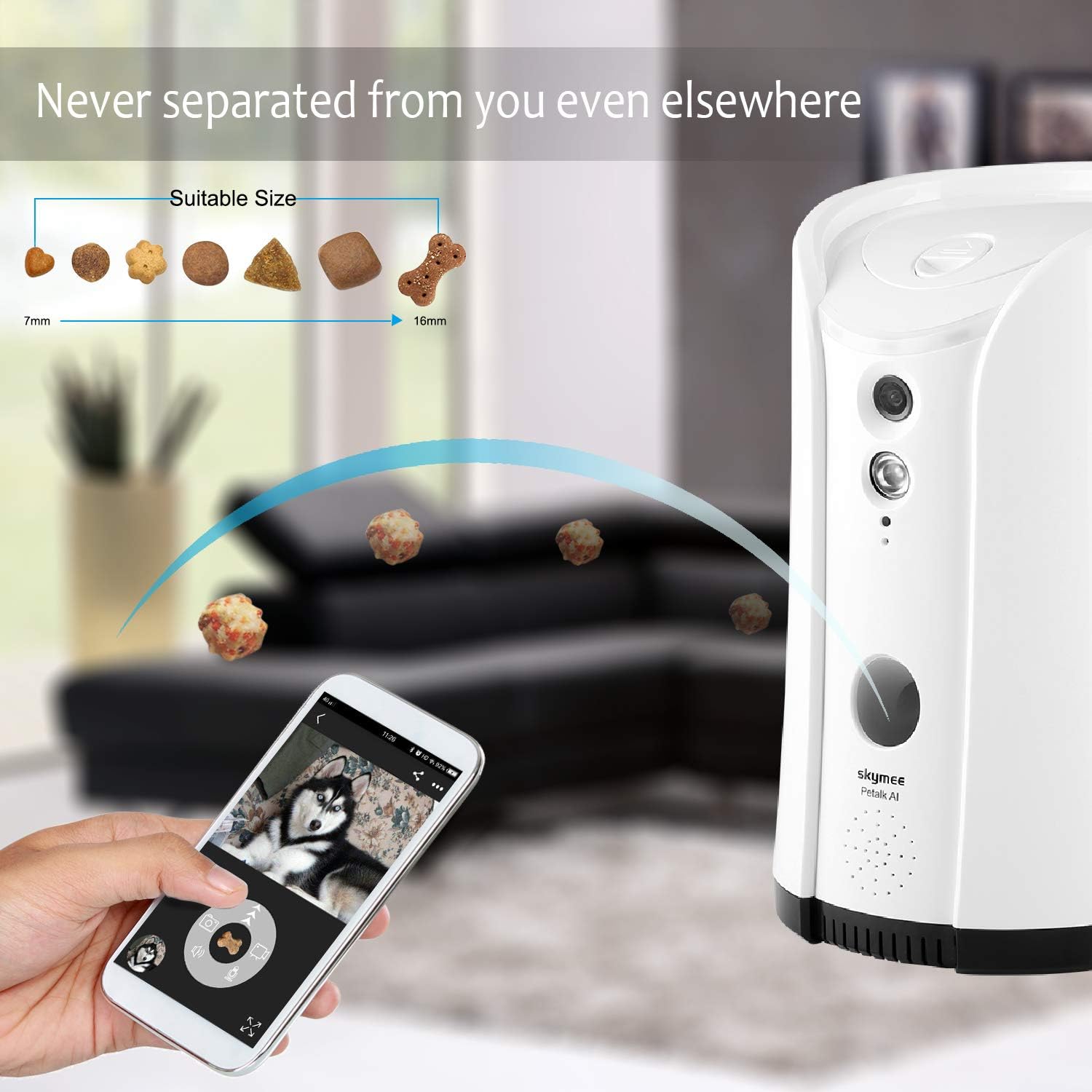 Dog Camera Treat Dispenser with Two-Way Audio and Night Vision Y332