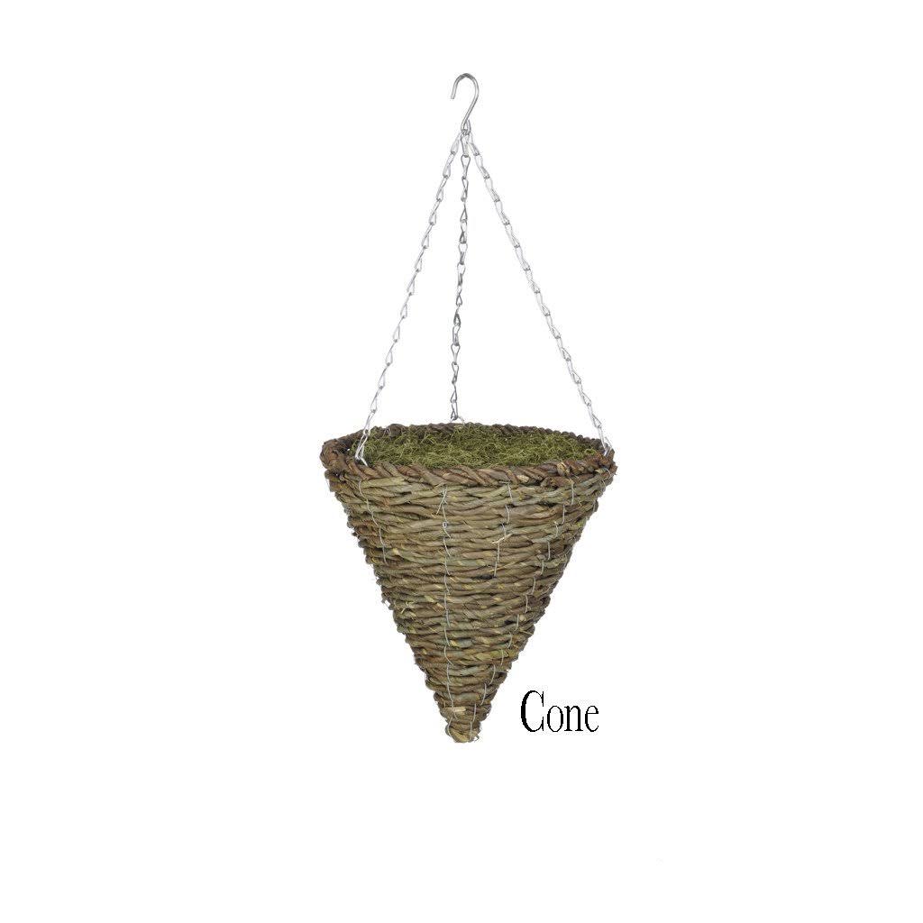 Artificial Morning Glory Hanging Plant in White Basket Z16204