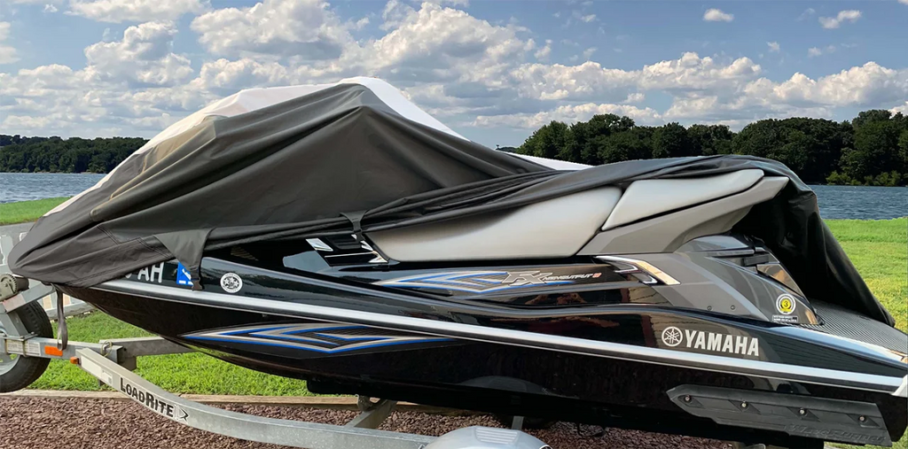 Black/Grey Jet Ski Cover for Yamaha WaveRunner VX110 J333