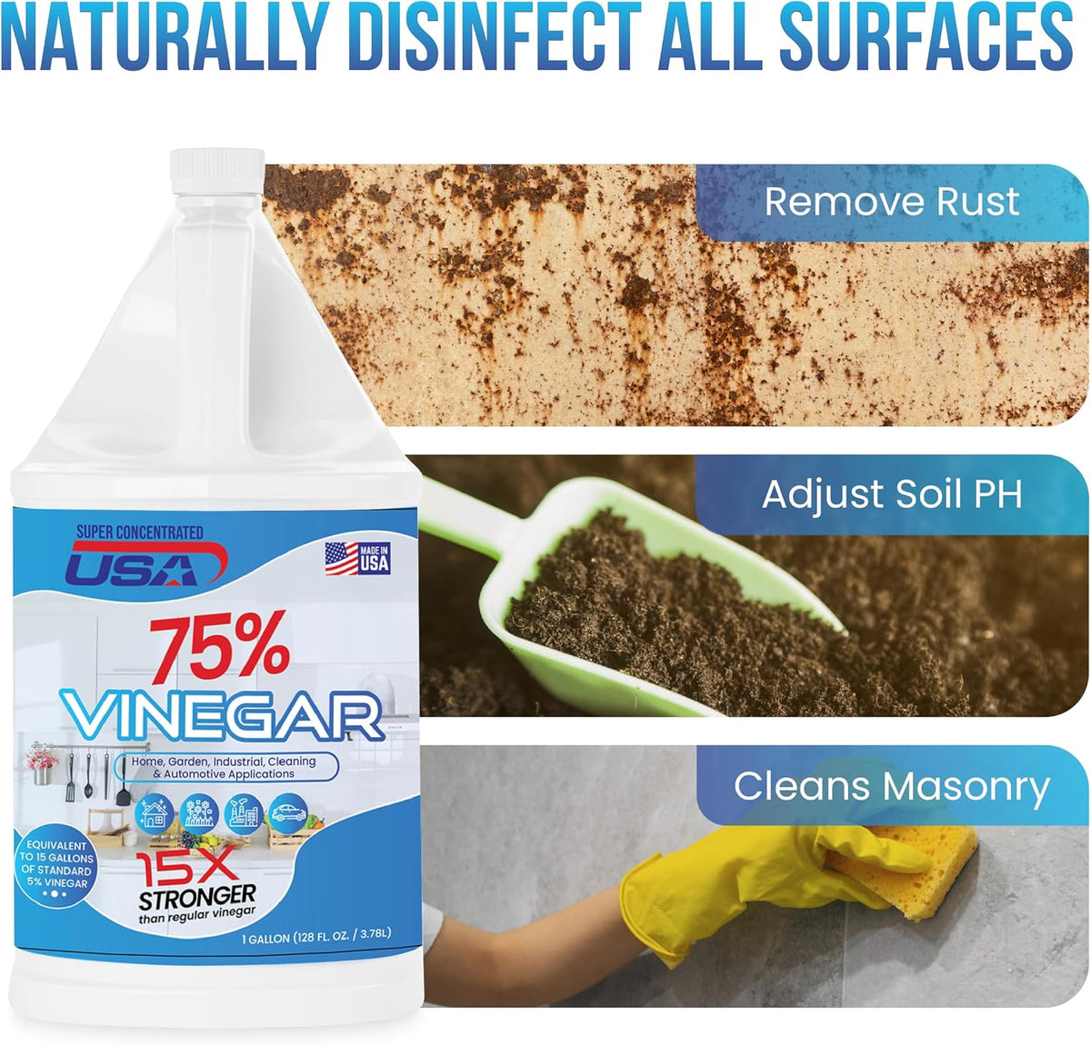 1 Gallon Concentrated Industrial Cleaning Vinegar W2427