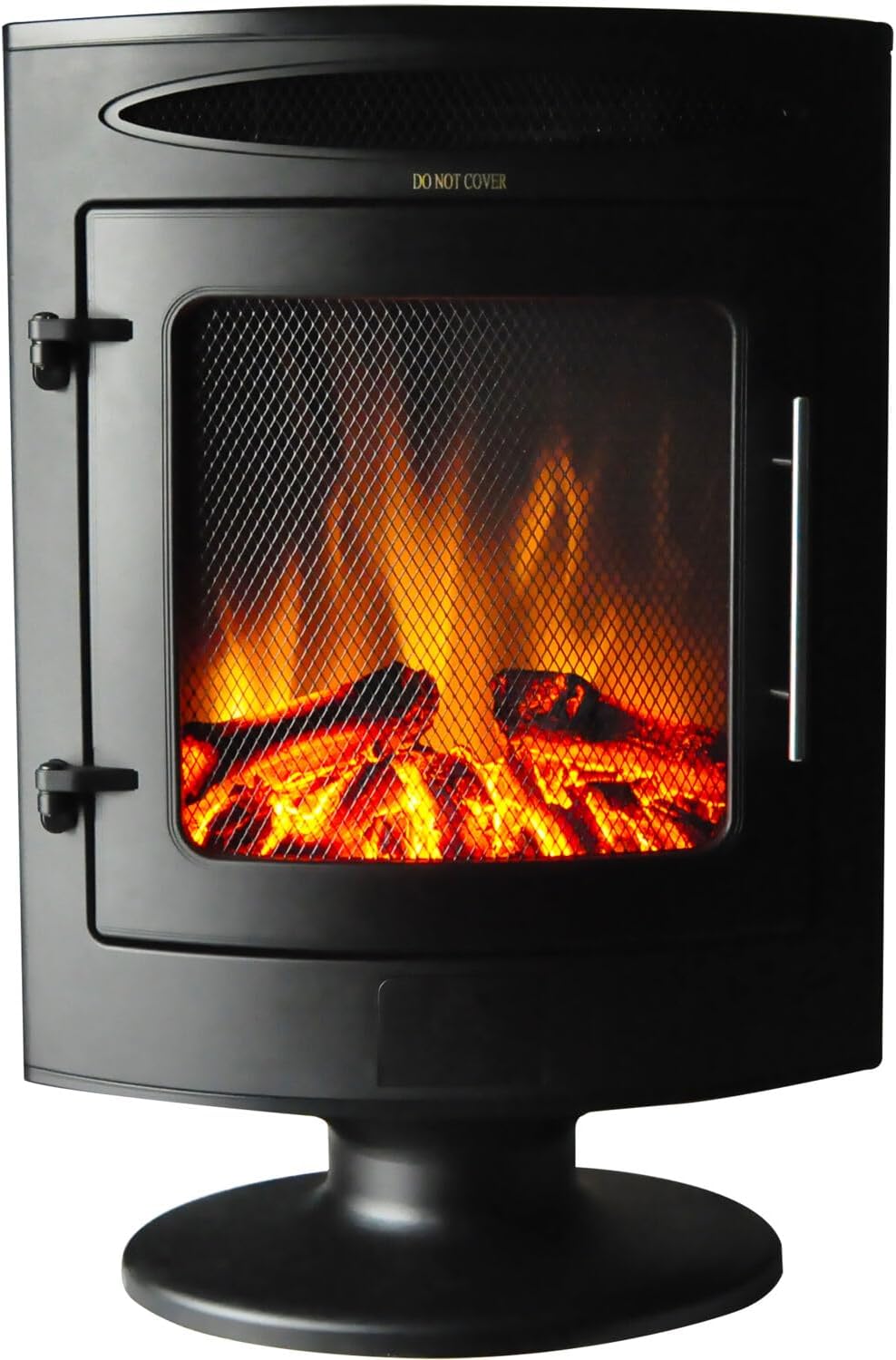 Black Steel Freestanding Electric Fireplace L310200