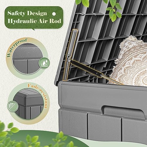 85 Gallon Waterproof Resin Deck Box with Padlock Y663