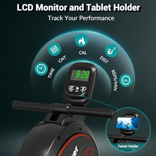 Magnetic Rower Machine with LCD Monitor L715412