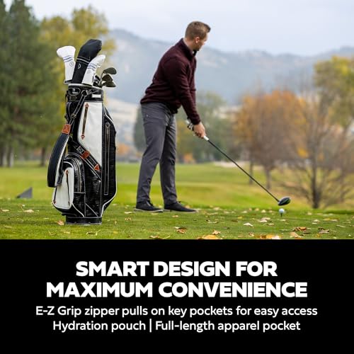 14-Way Golf Stand Bag with Full-Length Pockets and Adjustable Straps R487987