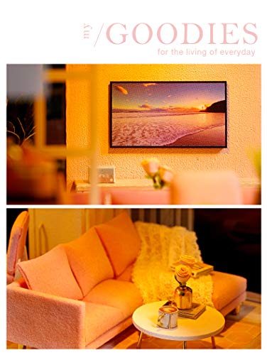 Wooden DIY Dollhouse Kit, 1:32 Scale Miniature with Furniture, Dust Proof Cover Y694