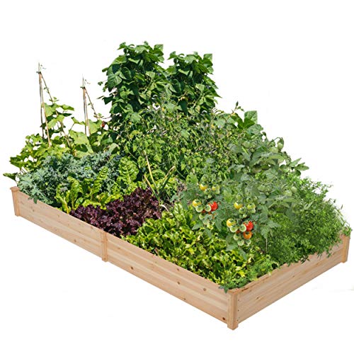 Natural Wood 8×2ft Raised Garden Bed K721