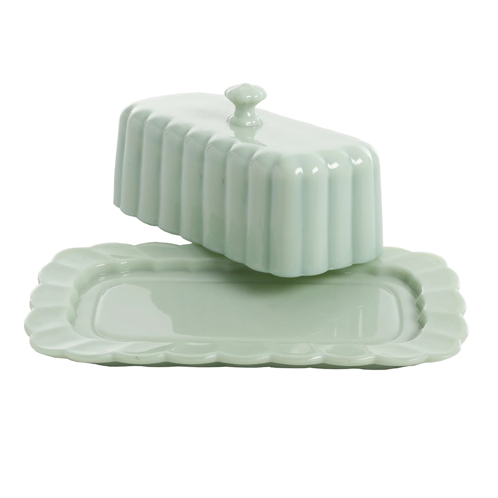 3-Piece Glass Sugar Bowl Creamer & Butter Dish Set X184893