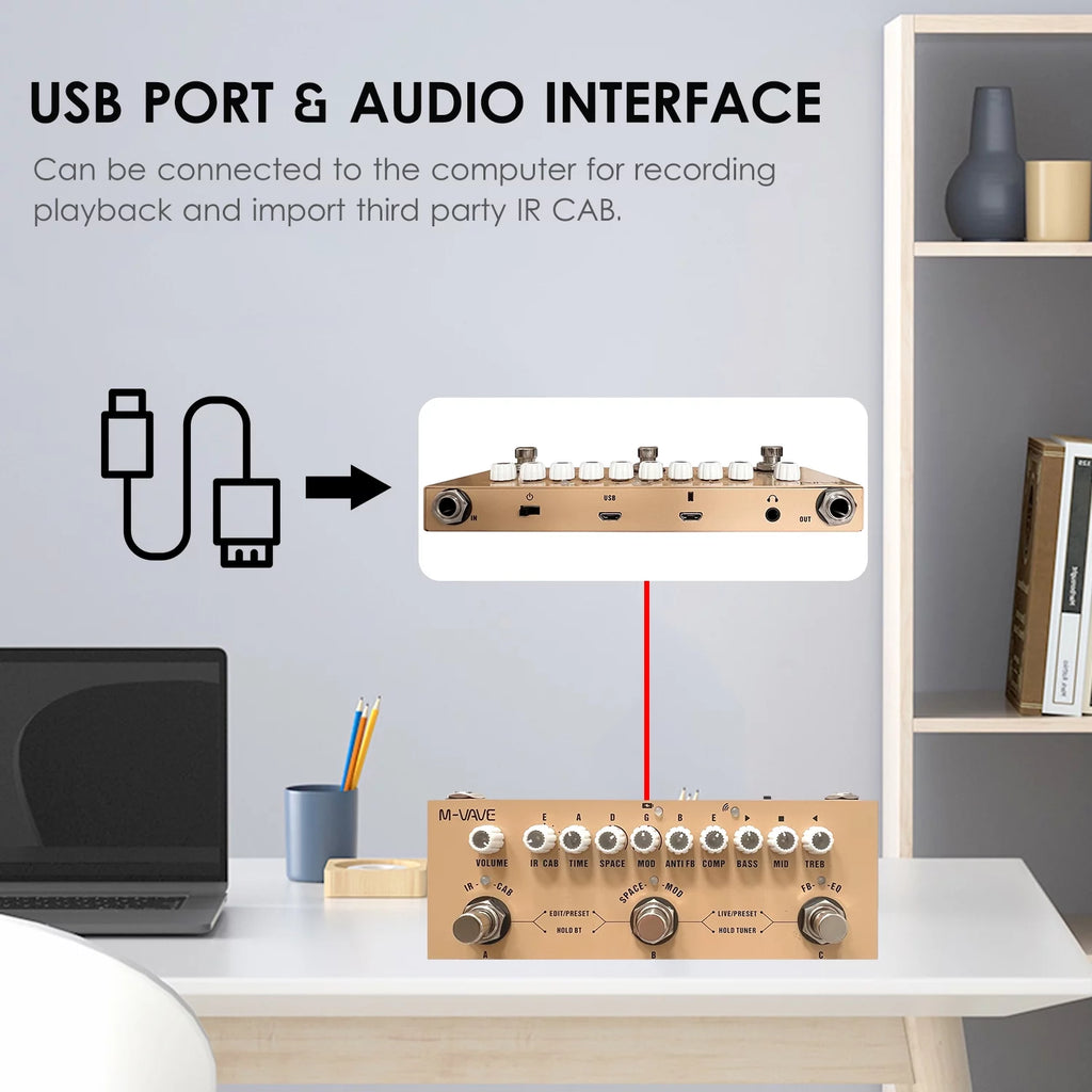 Wireless Guitar Effect Pedal U5802