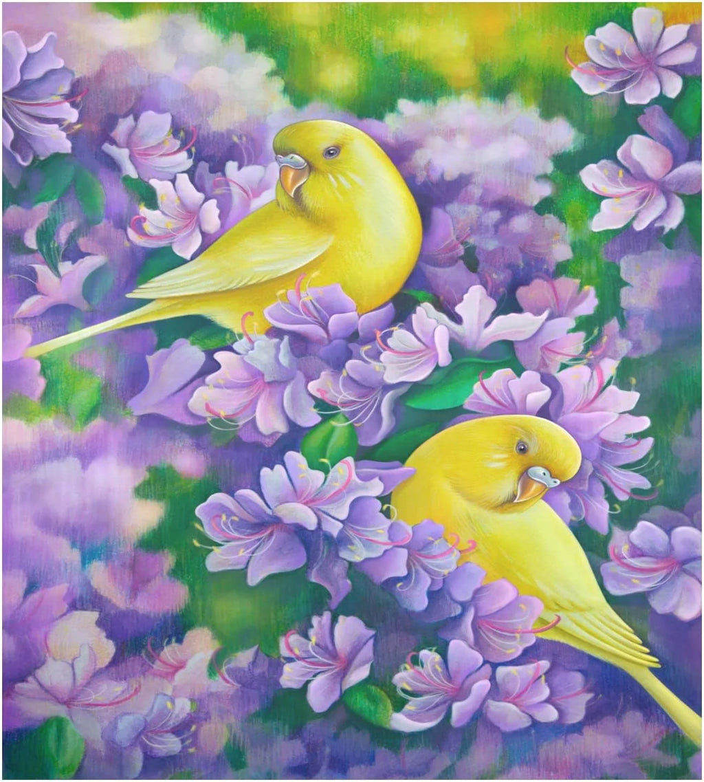 Yellow Parrots Magnetic Dishwasher Sticker 23x26in R568417