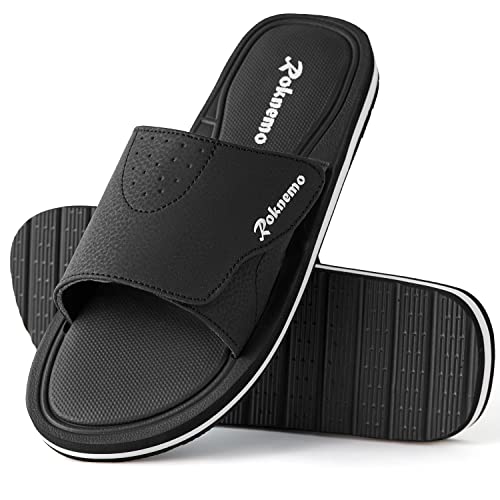 Mens Slide Sandals with Memory Foam B2246