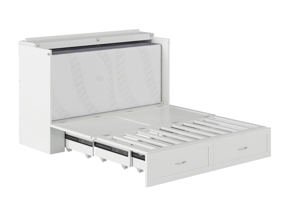 Queen White Murphy Bed Chest P74691