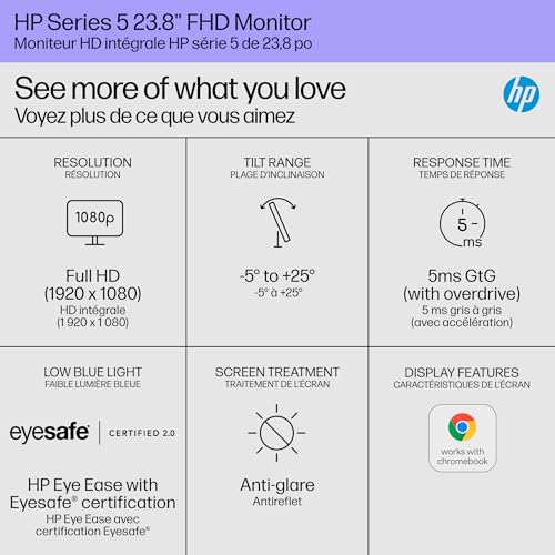 24 inch FHD IPS Monitor, 1920 x 1080, 99% sRGB, 1500:1 contrast ratio, 300 nits E36378