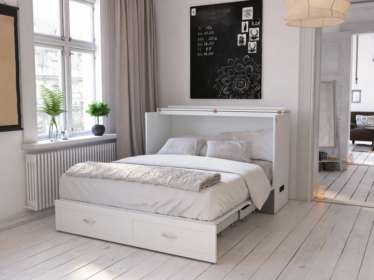 Queen White Murphy Bed Chest P74691
