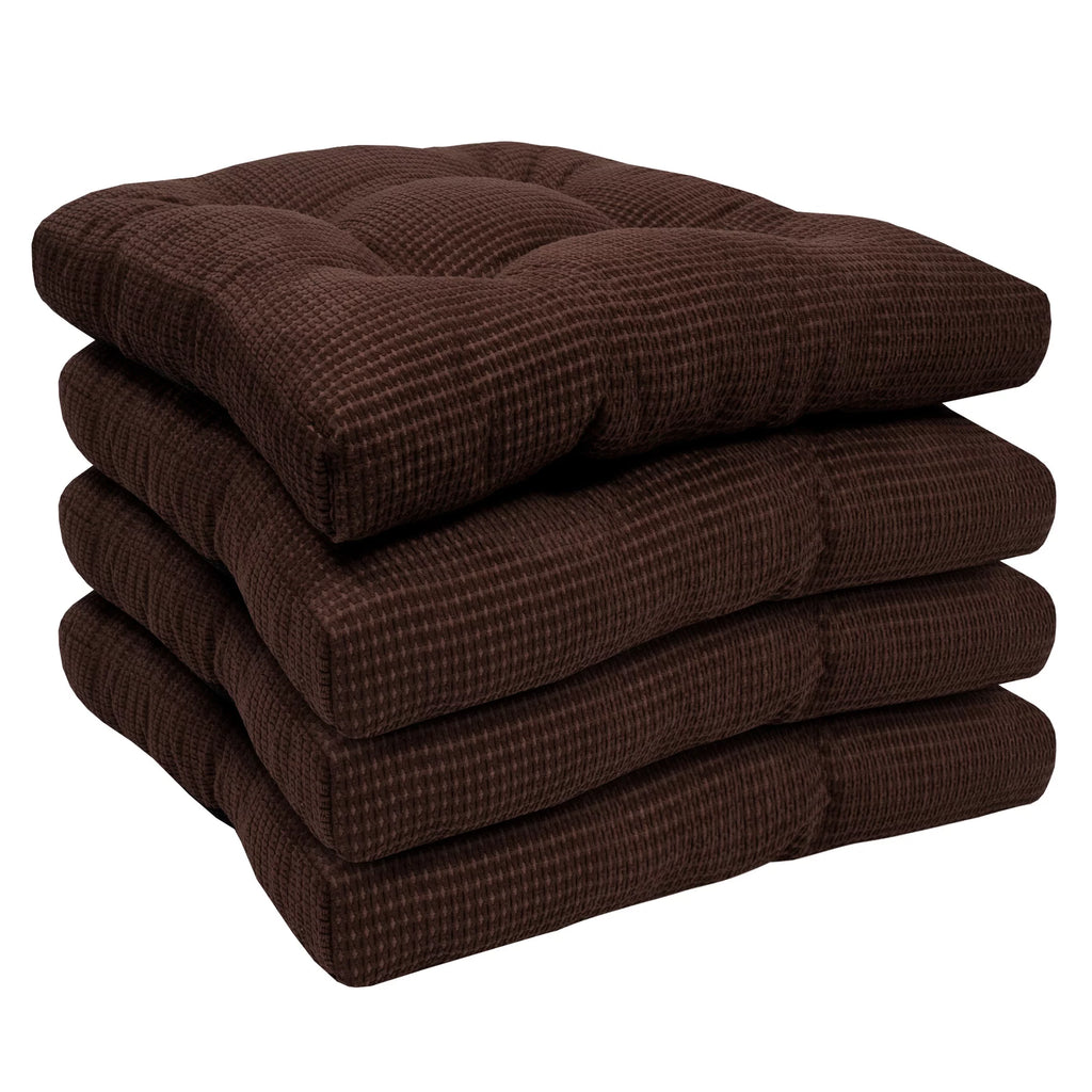 4 Pack Chocolate Memory Foam Chair Cushion Pad U490086