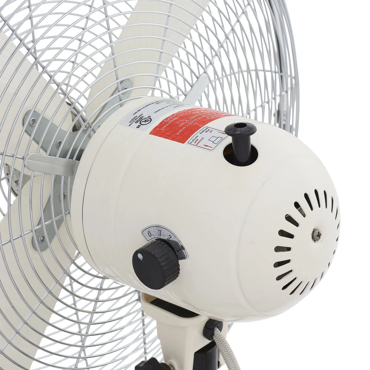 16 inch Adjustable Height Oscillating 3-Speed Metal Stand Fan in Red G835