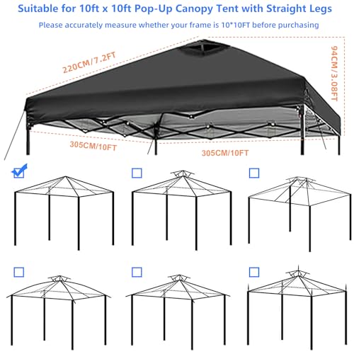 Silver Coated Oxford Cloth Canopy Replacement Top Cover Q44893