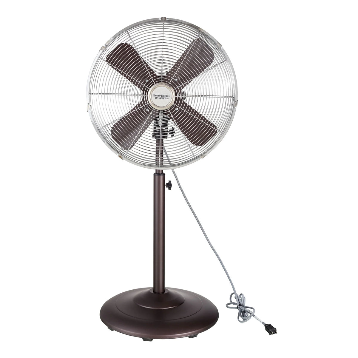 16 inch Adjustable Height Oscillating 3-Speed Metal Stand Fan in Red G835
