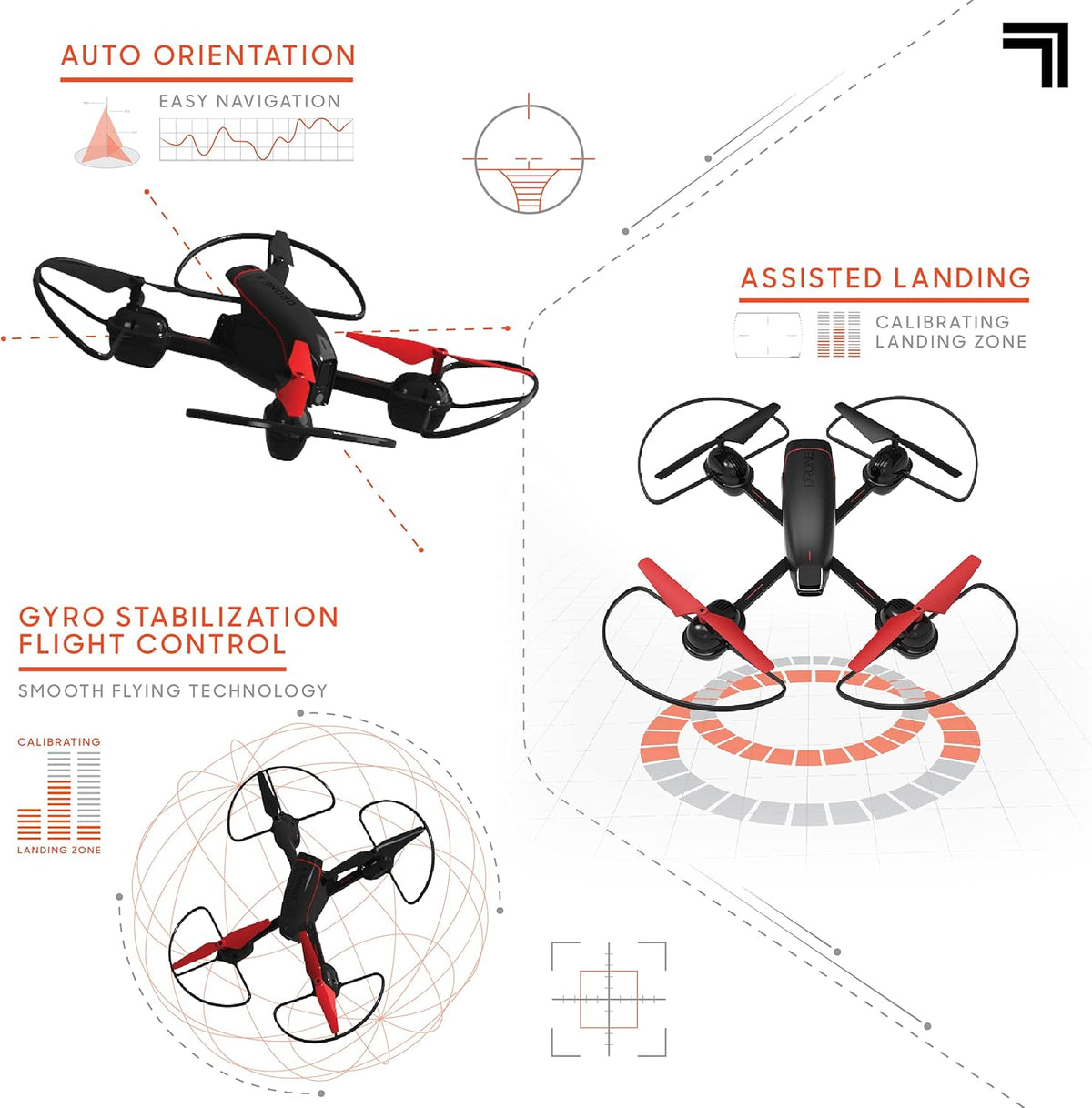 10” Drone with Camera, LED Lights, Rechargeable Battery R951