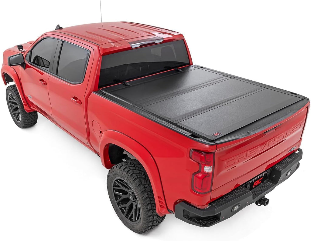 Hard Tri Fold Truck Bed Cover for Chevy Silverado 1500 GMC Sierra 1500 2019-2024 5'10 69.3-69.9 R272912
