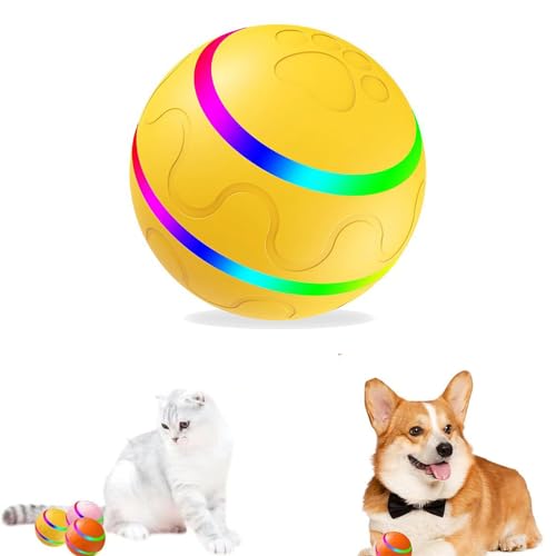 Remote Control Self Rolling Jiggle Ball Toy For Dogs (Orange) T47734