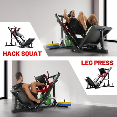 Adjustable Leg Press Hack Squat Machine with Linear Bearing Z2185