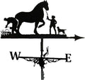 Retro Farmer and Horse Metal Weathervane S203609