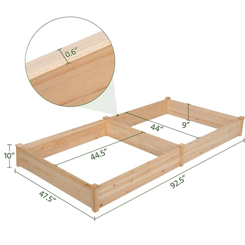 Natural Wood 8×2ft Raised Garden Bed K721