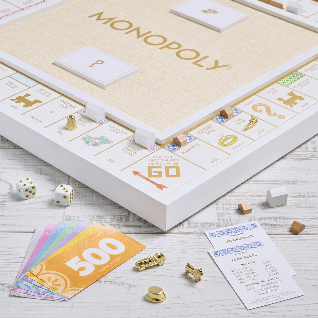 Monopoly Bianco Edition with Wood Game Board V10048