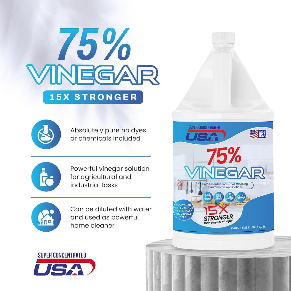 1 Gallon Concentrated Industrial Cleaning Vinegar W2427