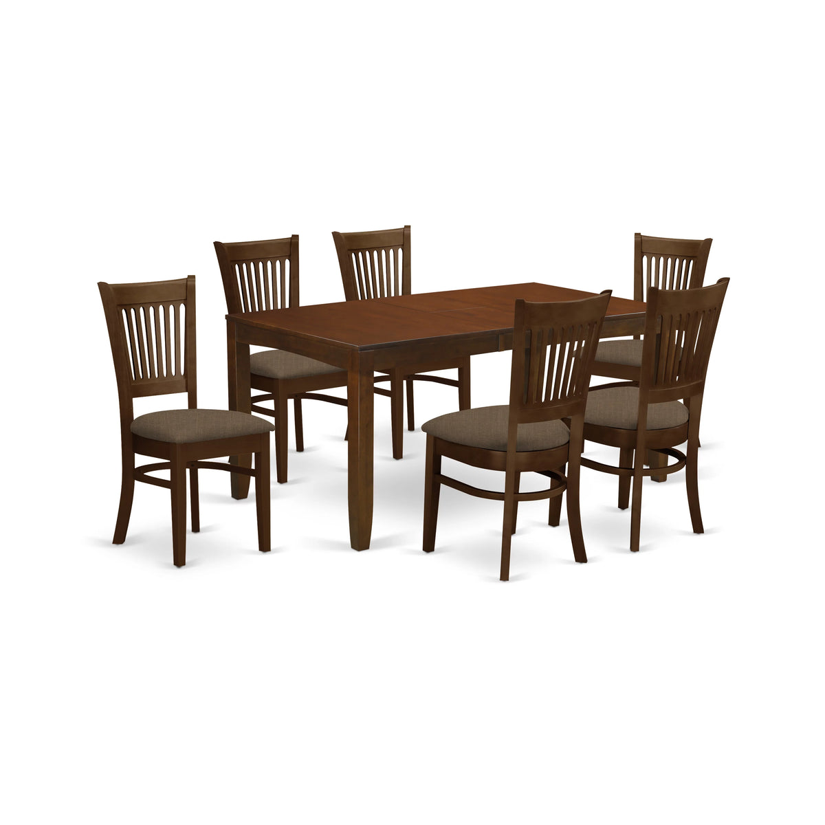 7-piece Wood Dining Room Set in Espresso A642