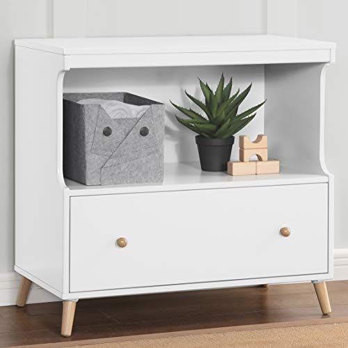 Bianca White Natural Convertible Changing Table with Drawer K2684