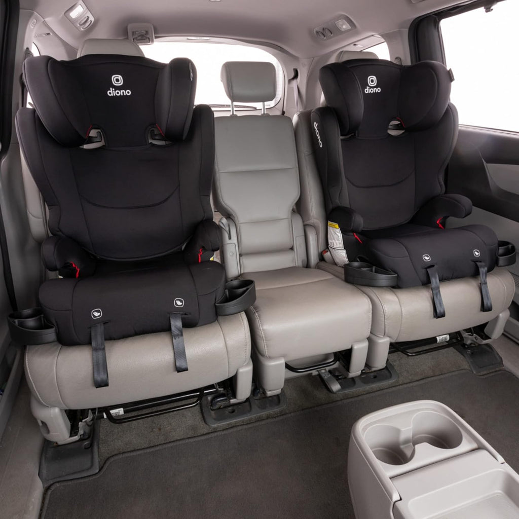 Pack of 2 Backless Booster Car Seats, Black X1735