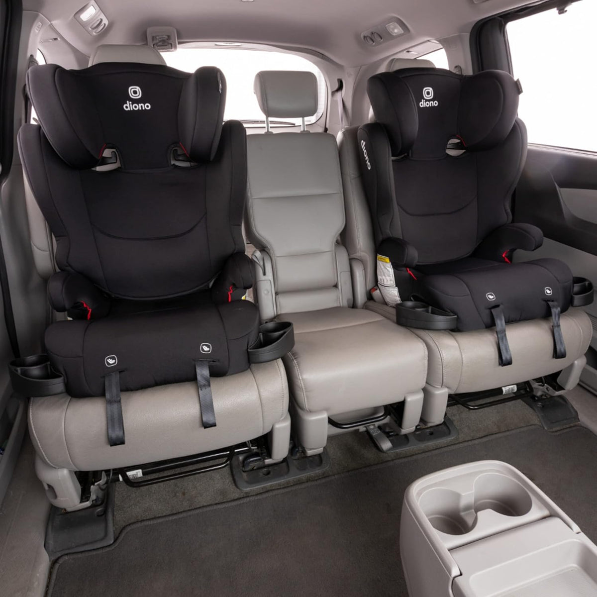 Pack of 2 Backless Booster Car Seats, Black X1735