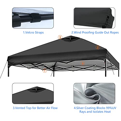 Silver Coated Oxford Cloth Canopy Replacement Top Cover Q44893